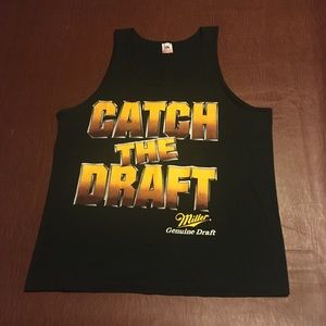 Vtg 90s MGD Racing Miller Nascar Beer Tank Top L